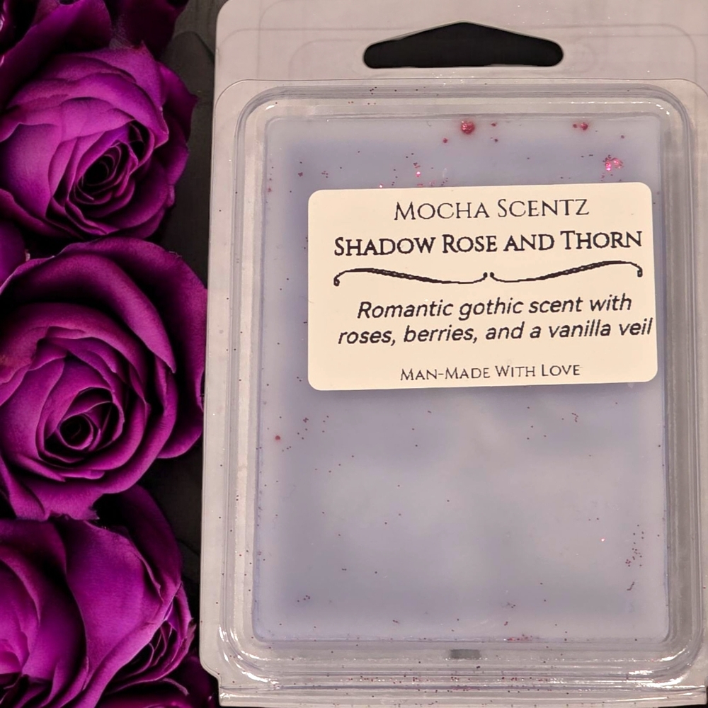 Handmade Shadow Rose and Thorn Coconut Soy Blend Wax Melts - Purple